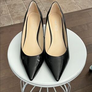 Nine West Patent Black Pointed Toe Heels
